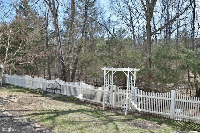 view of yard with fence private yard