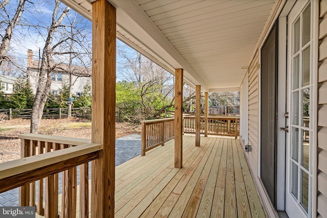 view of wooden terrace