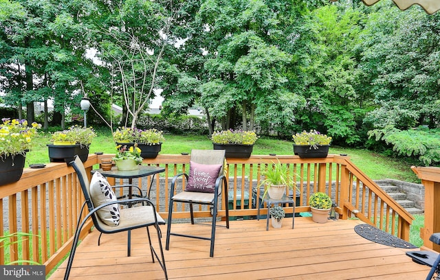 view of wooden terrace