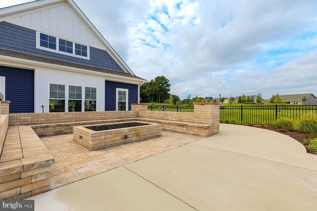 view of patio / terrace with fence