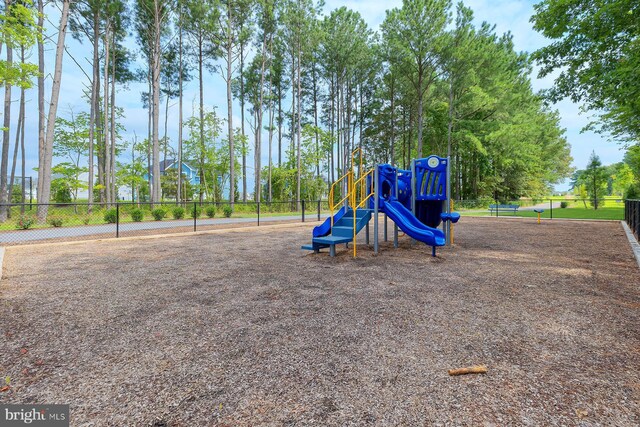 community playground with fence