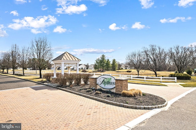 surrounding community with a gazebo