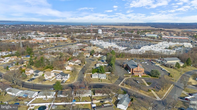 aerial view with a residential view