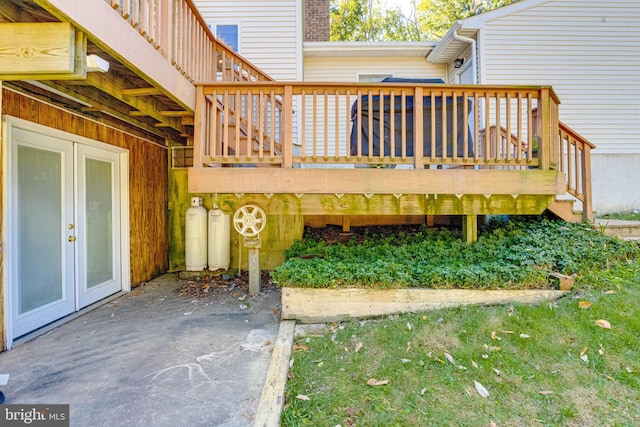 deck with french doors