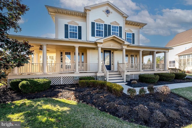 italianate house with a porch