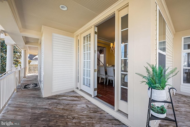 exterior space with covered porch