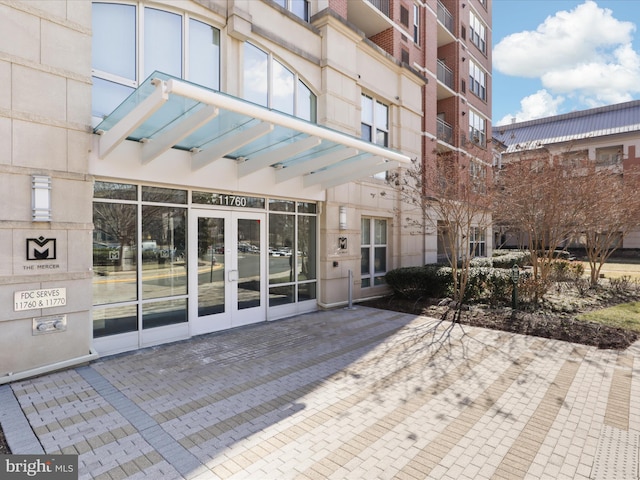 exterior space with french doors