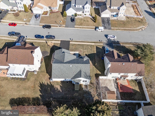 aerial view featuring a residential view