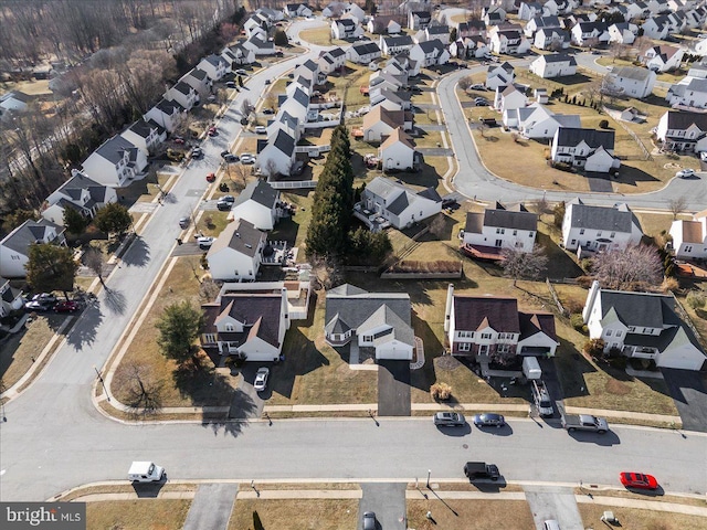 birds eye view of property featuring a residential view