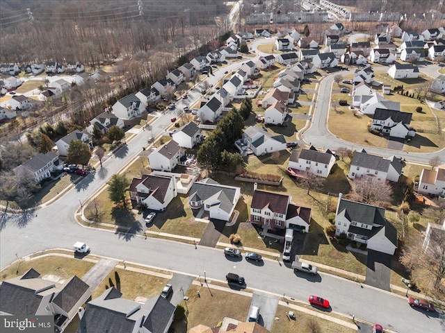 bird's eye view featuring a residential view