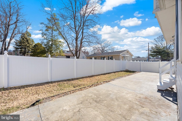 view of patio / terrace with a fenced backyard