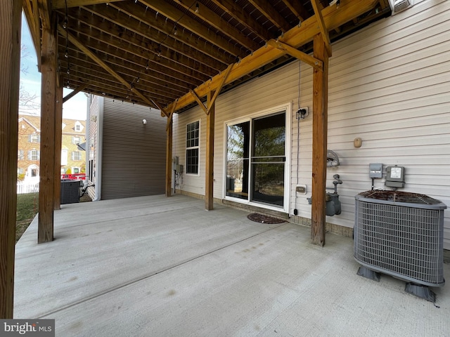 view of patio / terrace with central AC unit