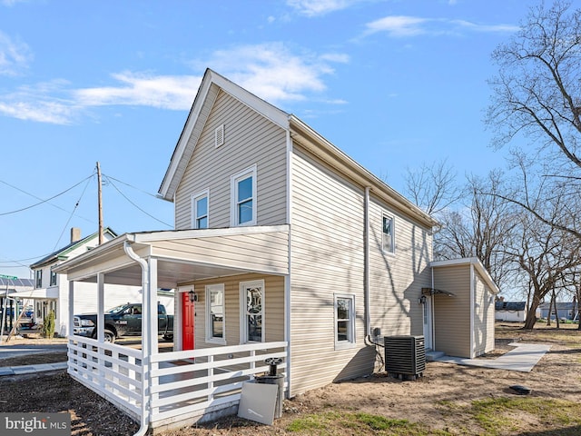 view of home's exterior featuring cooling unit