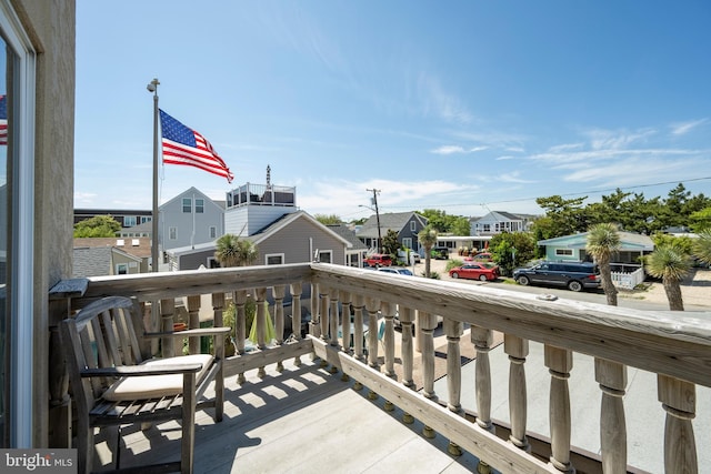 balcony with a residential view