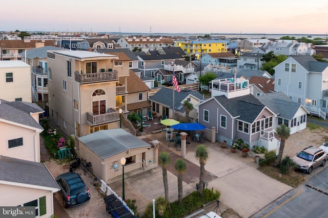 drone / aerial view with a residential view