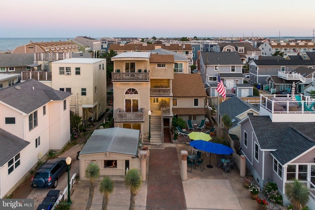 aerial view featuring a residential view