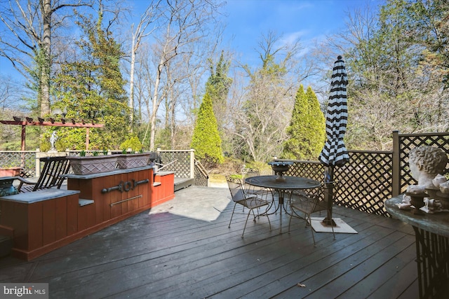 view of wooden terrace