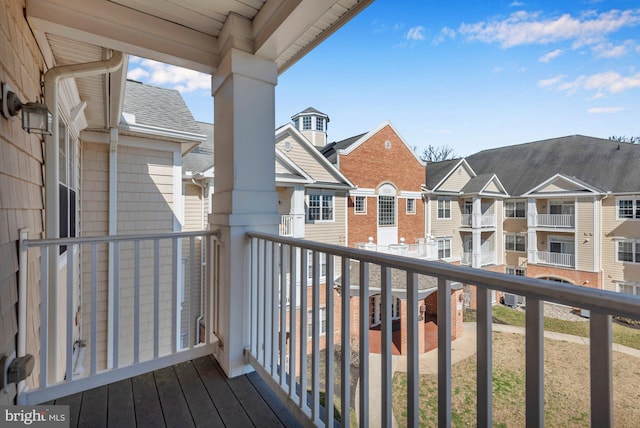 balcony with a residential view