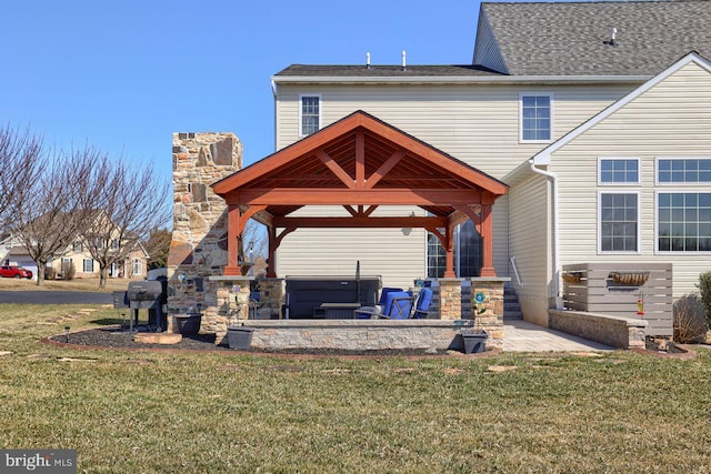 view of patio with a gazebo