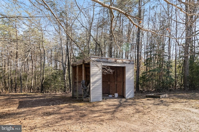 view of shed