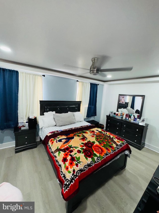 531 E Luray St, Philadelphia, PA 19120 - bedroom with baseboards, ceiling fan, and wood finished floors