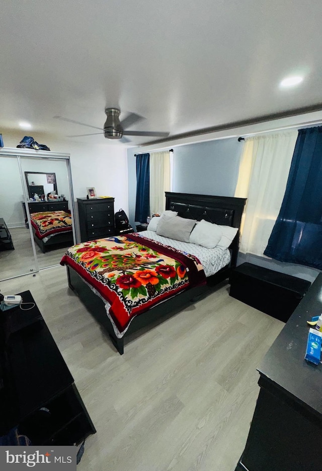 531 E Luray St, Philadelphia, PA 19120 - bedroom with a ceiling fan and wood finished floors