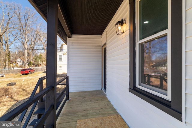 exterior space with covered porch