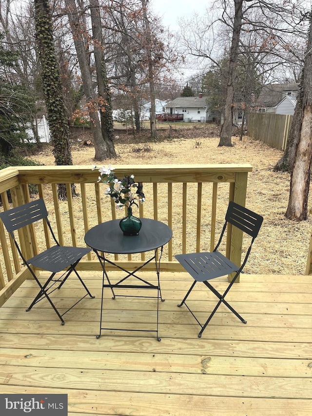 view of wooden terrace