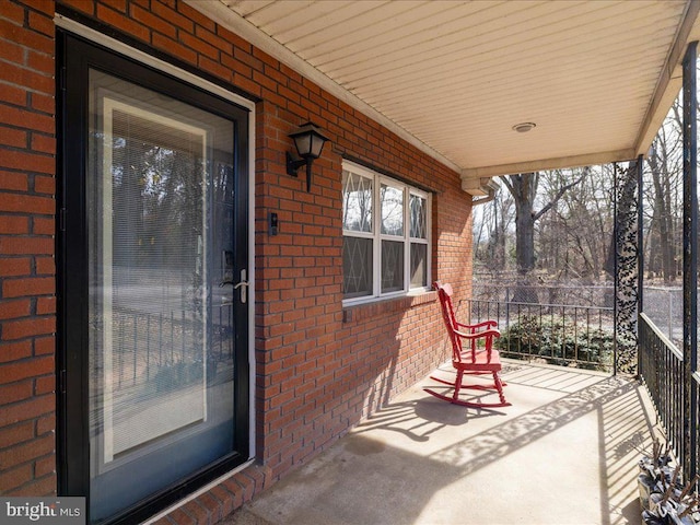 view of patio / terrace with a porch