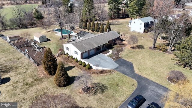 birds eye view of property