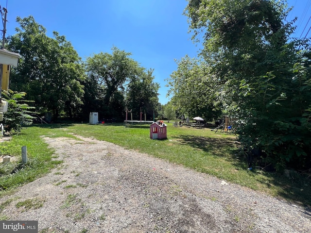 view of yard featuring a playground