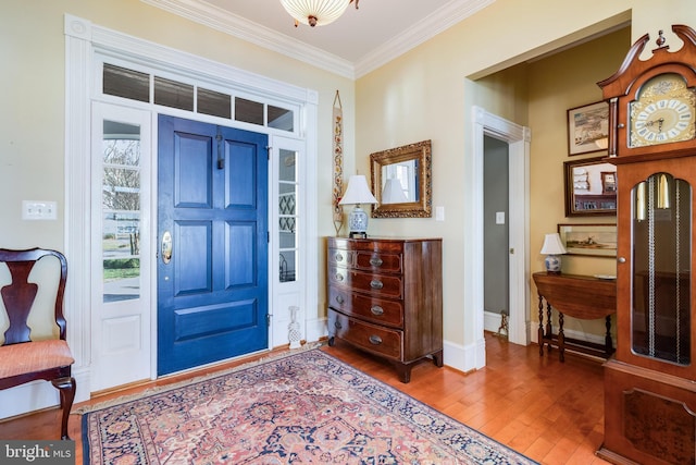11520 Magnolia Ct, Issue, MD 20645 - entrance foyer with wood finished floors, crown molding, and baseboards