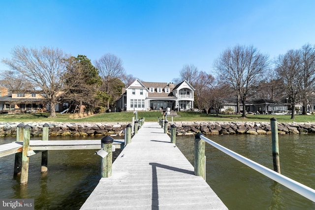 11520 Magnolia Ct, Issue, MD 20645 - dock featuring a water view and a yard