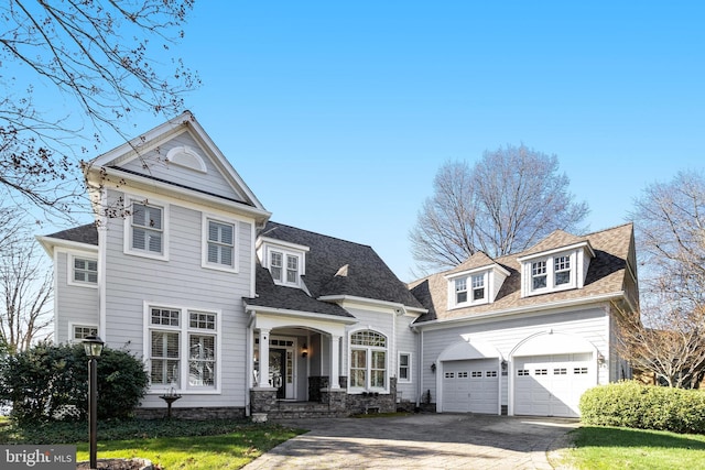 11520 Magnolia Ct, Issue, MD 20645 - shingle-style home with driveway, an attached garage, a front lawn, and a shingled roof