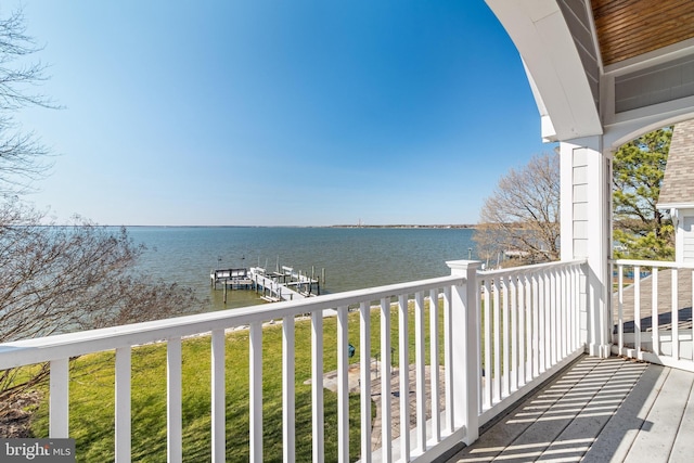 11520 Magnolia Ct, Issue, MD 20645 - balcony with a water view, a dock, and boat lift