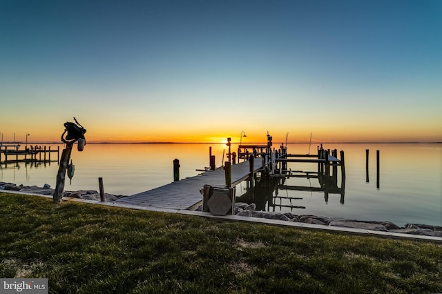 11520 Magnolia Ct, Issue, MD 20645 - dock area featuring a water view and boat lift