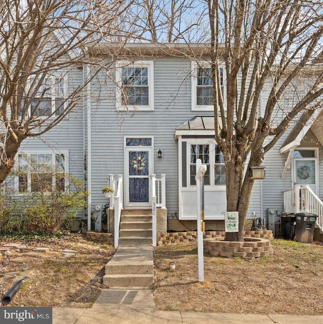 view of front of property featuring entry steps