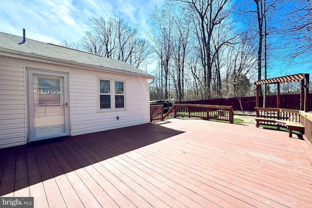 deck with fence