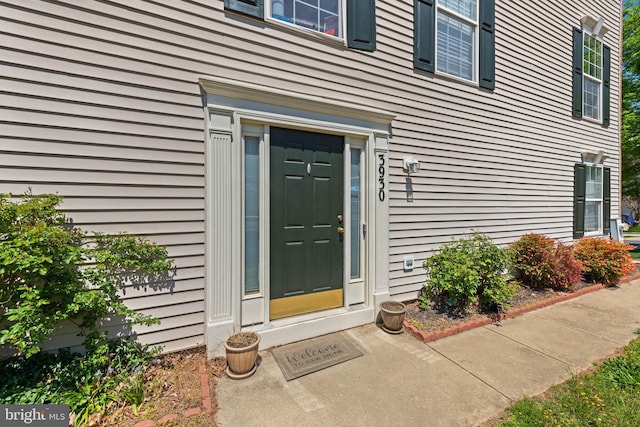 view of doorway to property