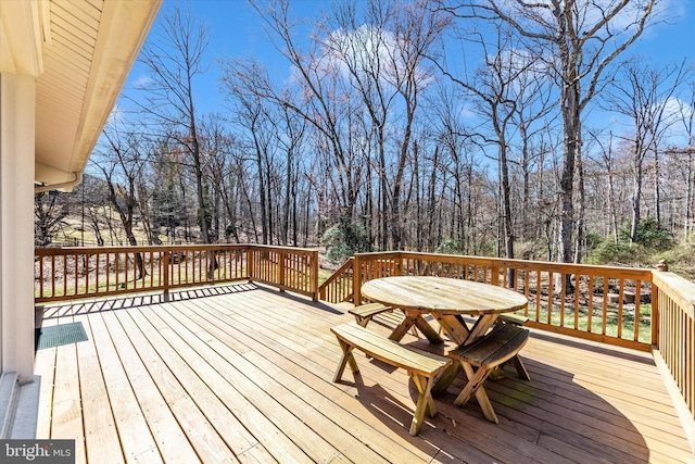 view of wooden terrace