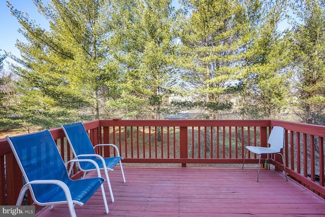 view of wooden terrace