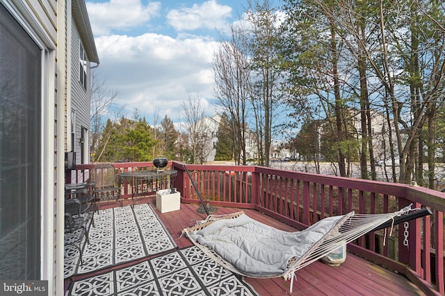 view of wooden deck