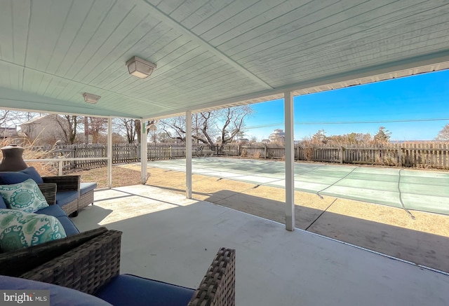 view of patio / terrace featuring a fenced backyard