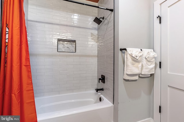 full bathroom with shower / bath combination