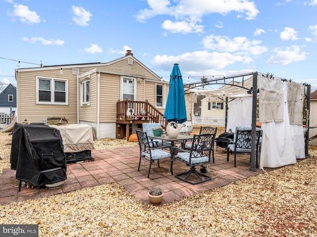 view of patio / terrace with a grill