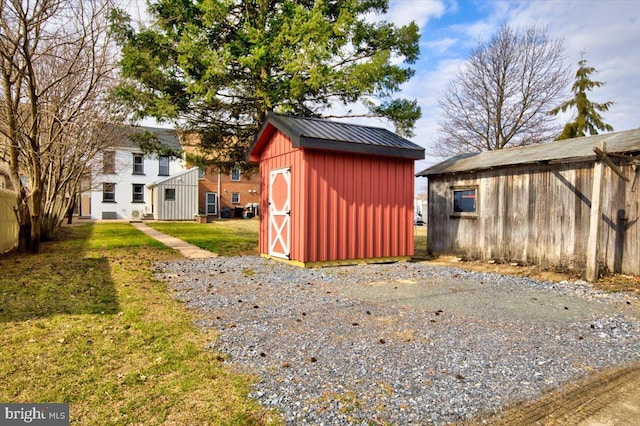 view of shed