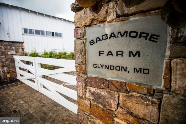 view of community sign