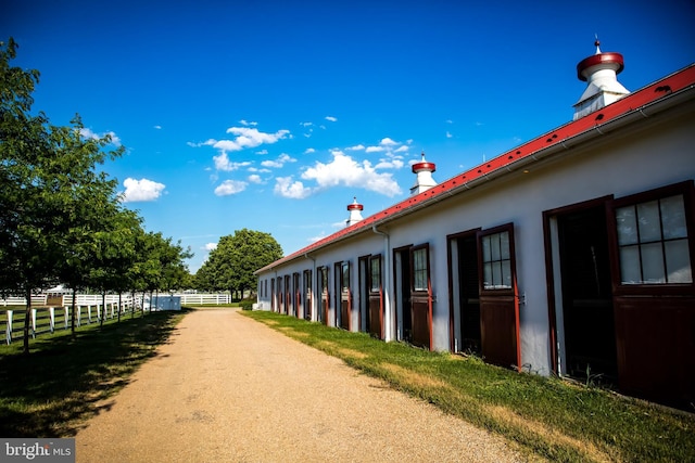 view of horse barn