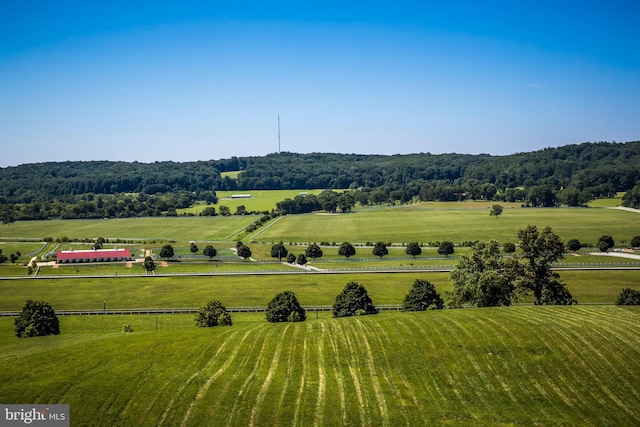 property view of mountains featuring a rural view