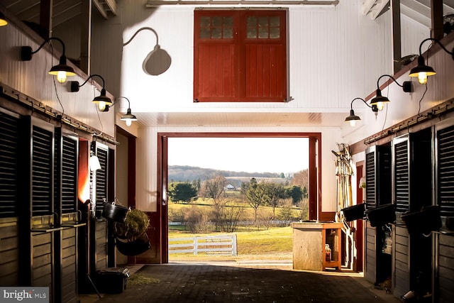 view of horse barn